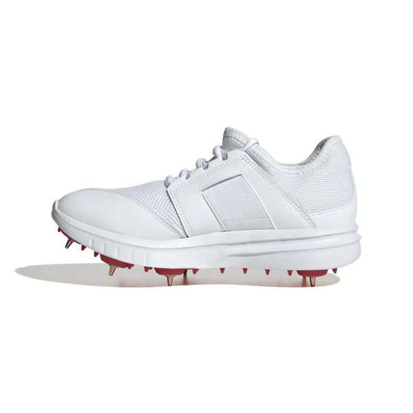 Adidas Howzat Full Spike Shoes - White Gold - Image 10