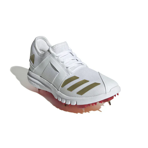 Adidas Howzat Full Spike Shoes - White Gold - Image 3