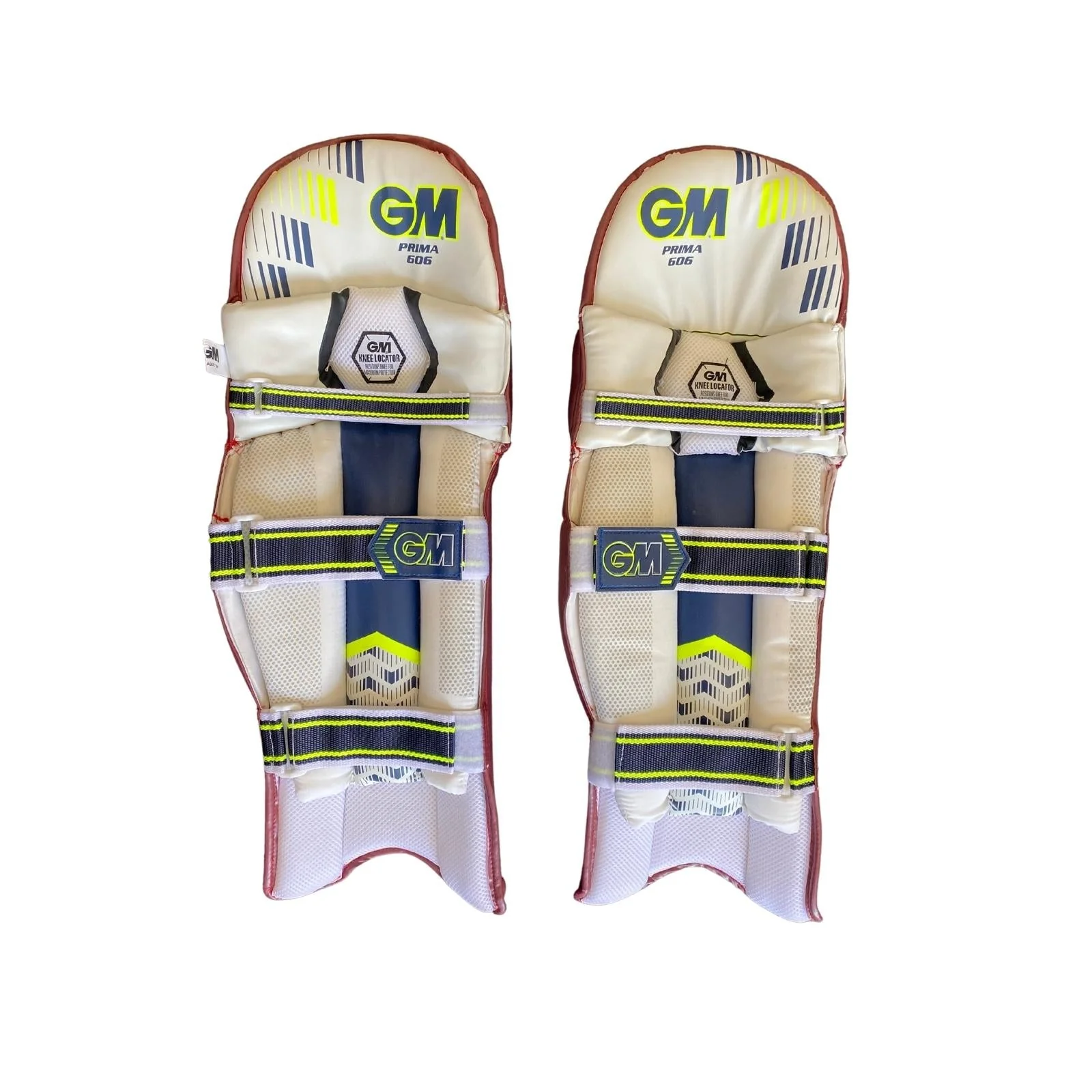 GM 606 Prima Coloured Maroon Batting Cricket Pads - Senior - Image 2