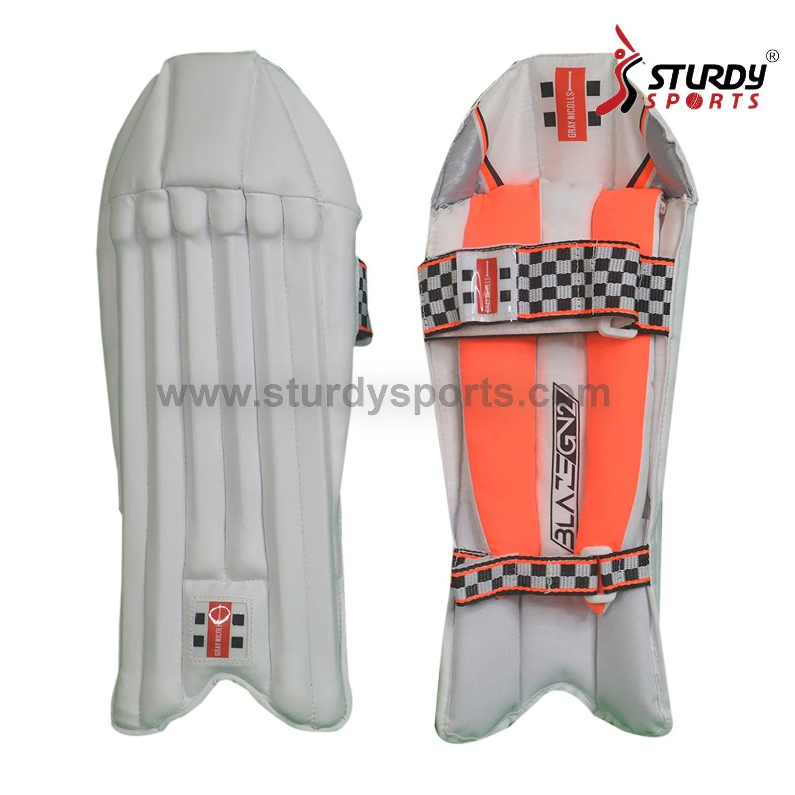 Gray Nicolls GN2 Blaze Keeping Cricket Pads - Youth - Image 3