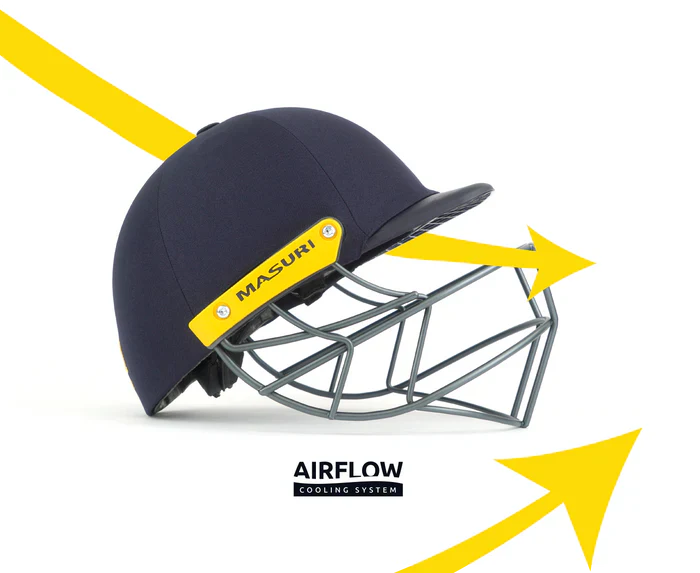 Masuri C Line Plus Steel Grille Cricket Helmet - Senior Navy - Image 4