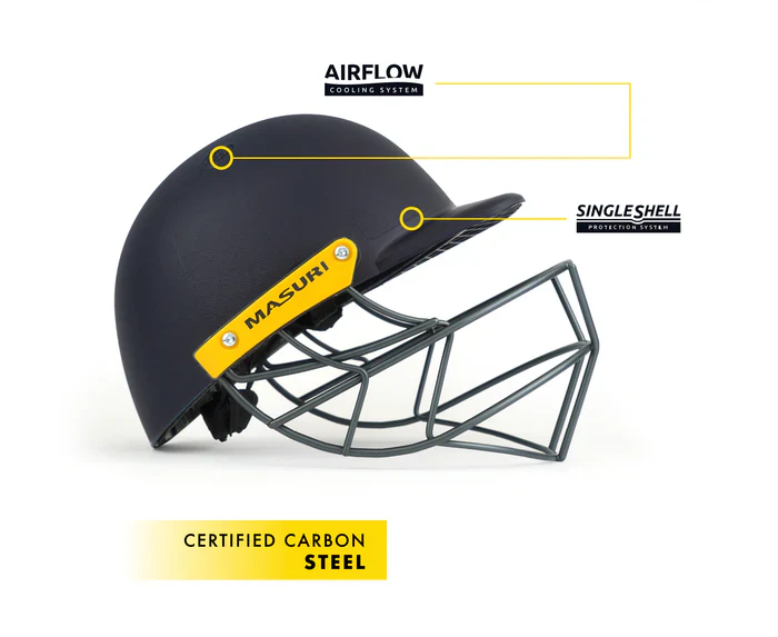 Masuri C Line Steel Grille Cricket Helmet - Junior Navy - Image 2