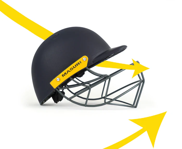 Masuri C Line Steel Grille Cricket Helmet - Senior Navy - Image 3