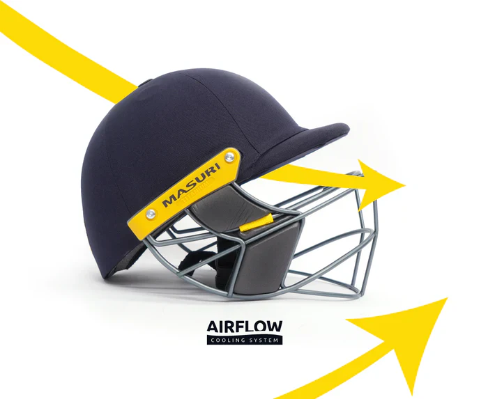 Masuri E Line Titanium Grille Cricket Helmet - Senior Navy - Image 5