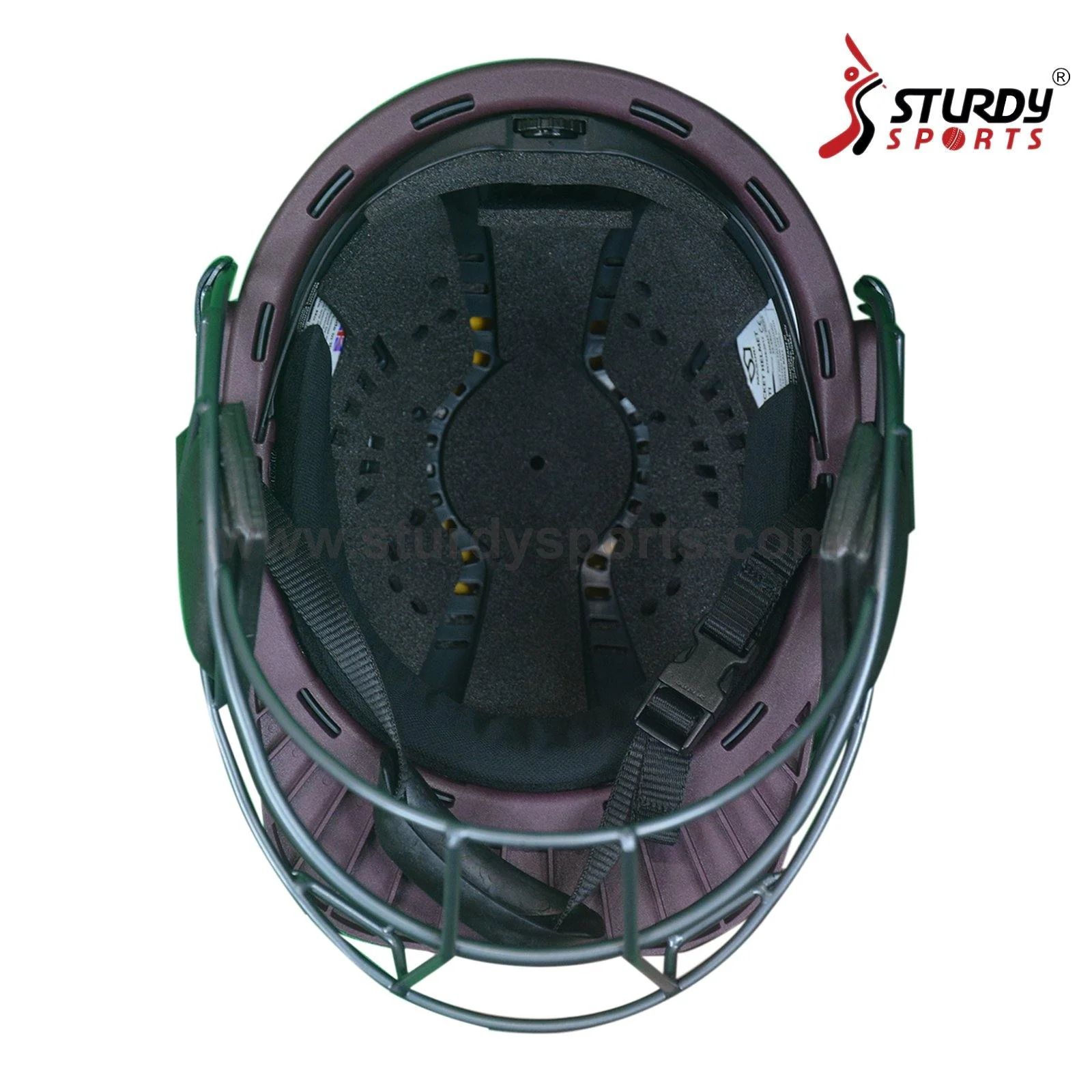 Masuri E Line Titanium Maroon Cricket Helmet - Senior - Image 4