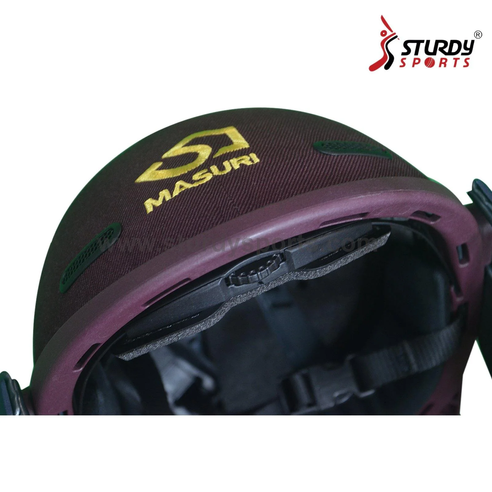 Masuri E Line Titanium Maroon Cricket Helmet - Senior - Image 6