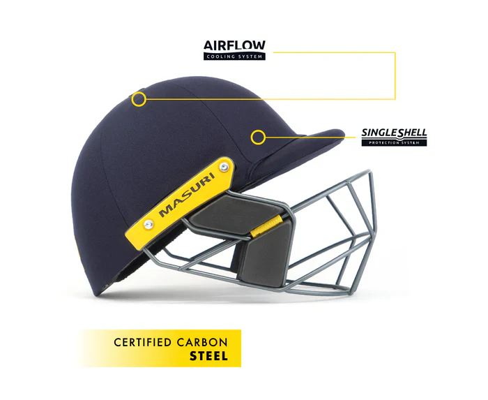 Masuri T Line Steel Grille Cricket Helmet - Junior Navy - Image 2