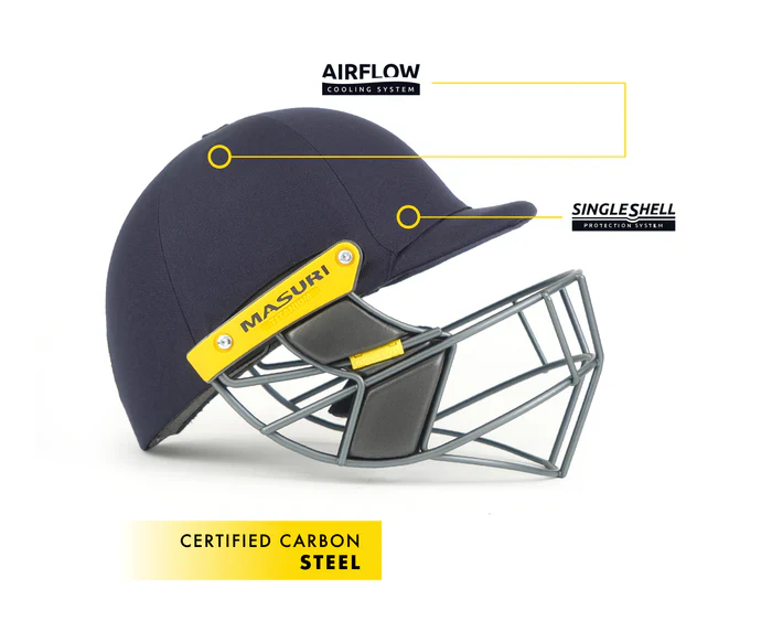 Masuri T Line Steel Grille Cricket Helmet - Senior Navy - Image 2