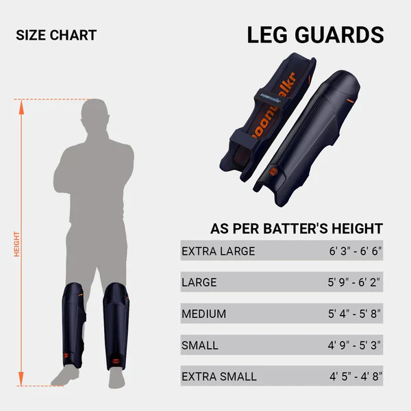 Moonwalkr 2.0 Cricket Batting Pads - Large Navy - Image 3