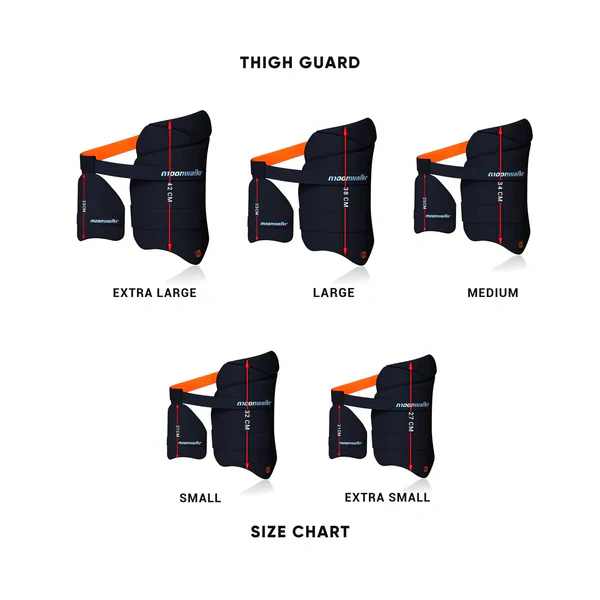 MoonWalkr 2.0 Cricket Combo Thigh Guard - Large Navy - Image 4