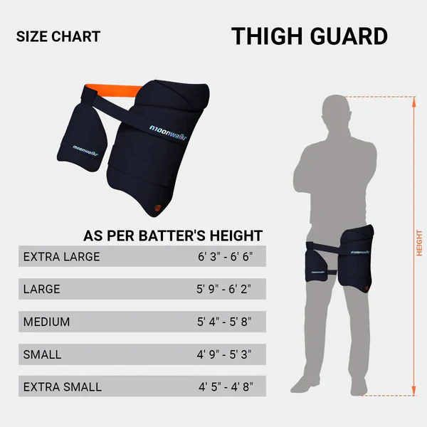 MoonWalkr 2.0 Cricket Combo Thigh Guard - Small Navy - Image 3