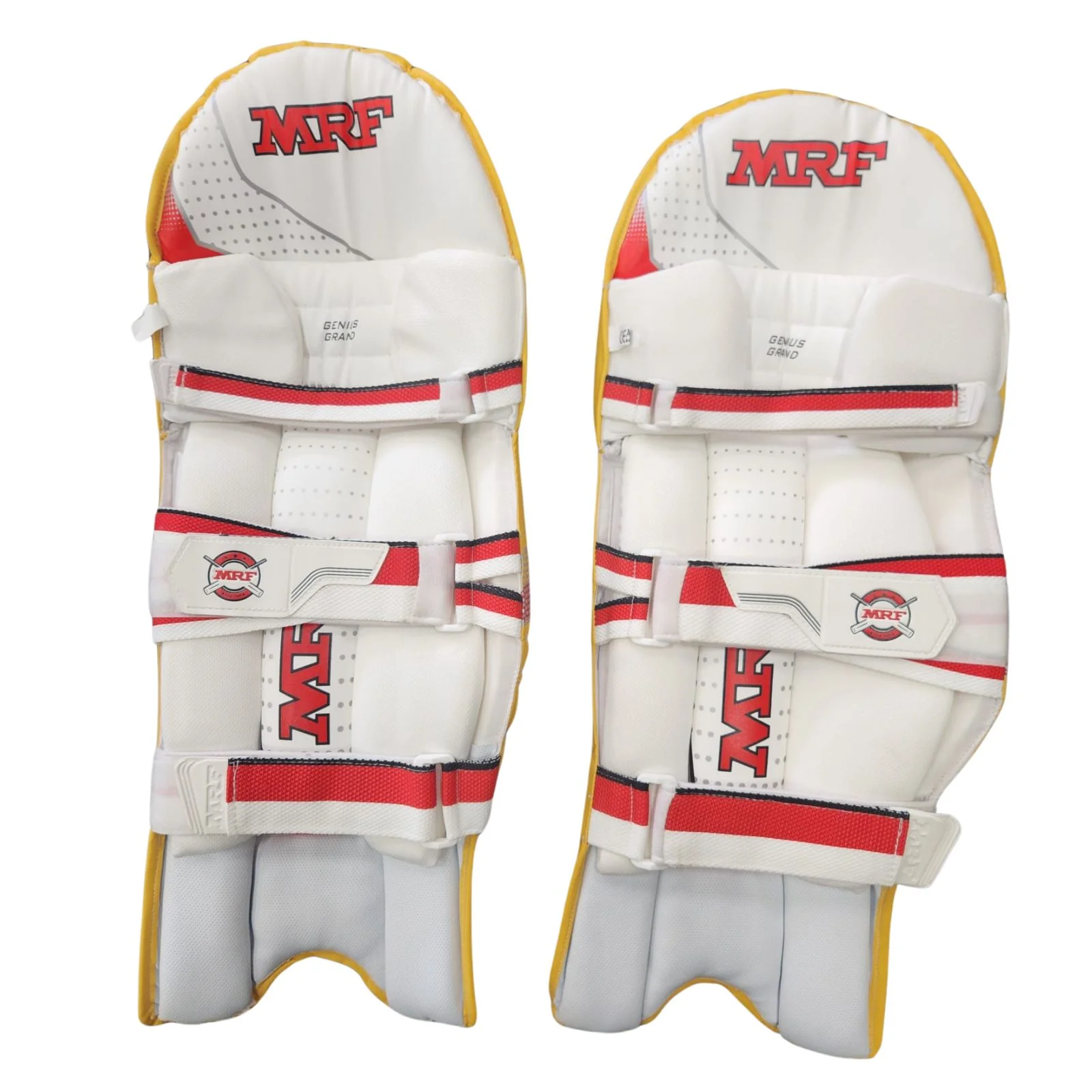 MRF Genius Grand Batting Pads - Yellow Senior - Image 2