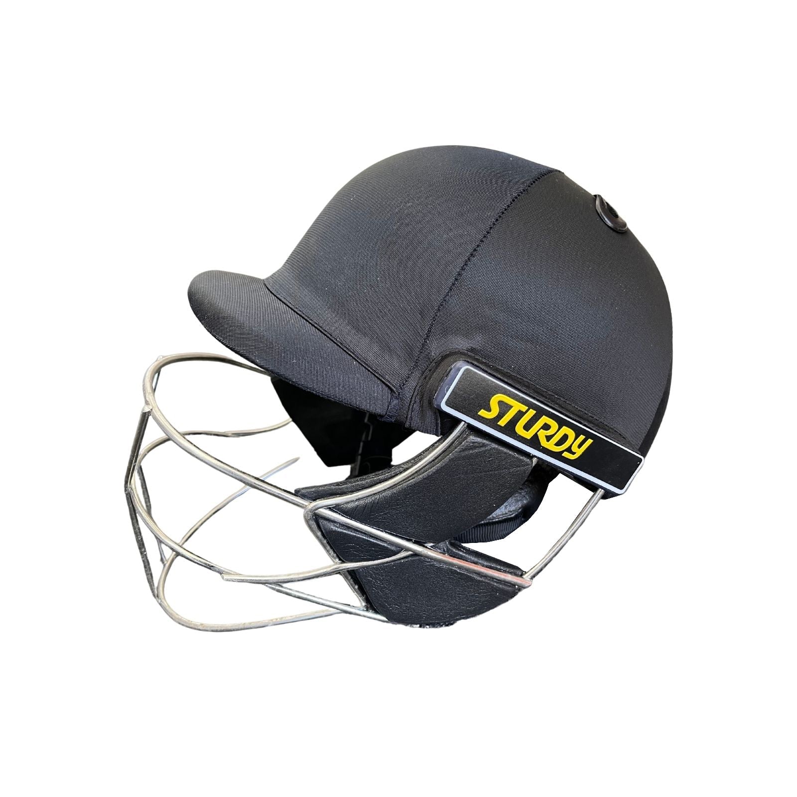 Sturdy Cheetah Black Steel Cricket Helmet - Senior - Image 2