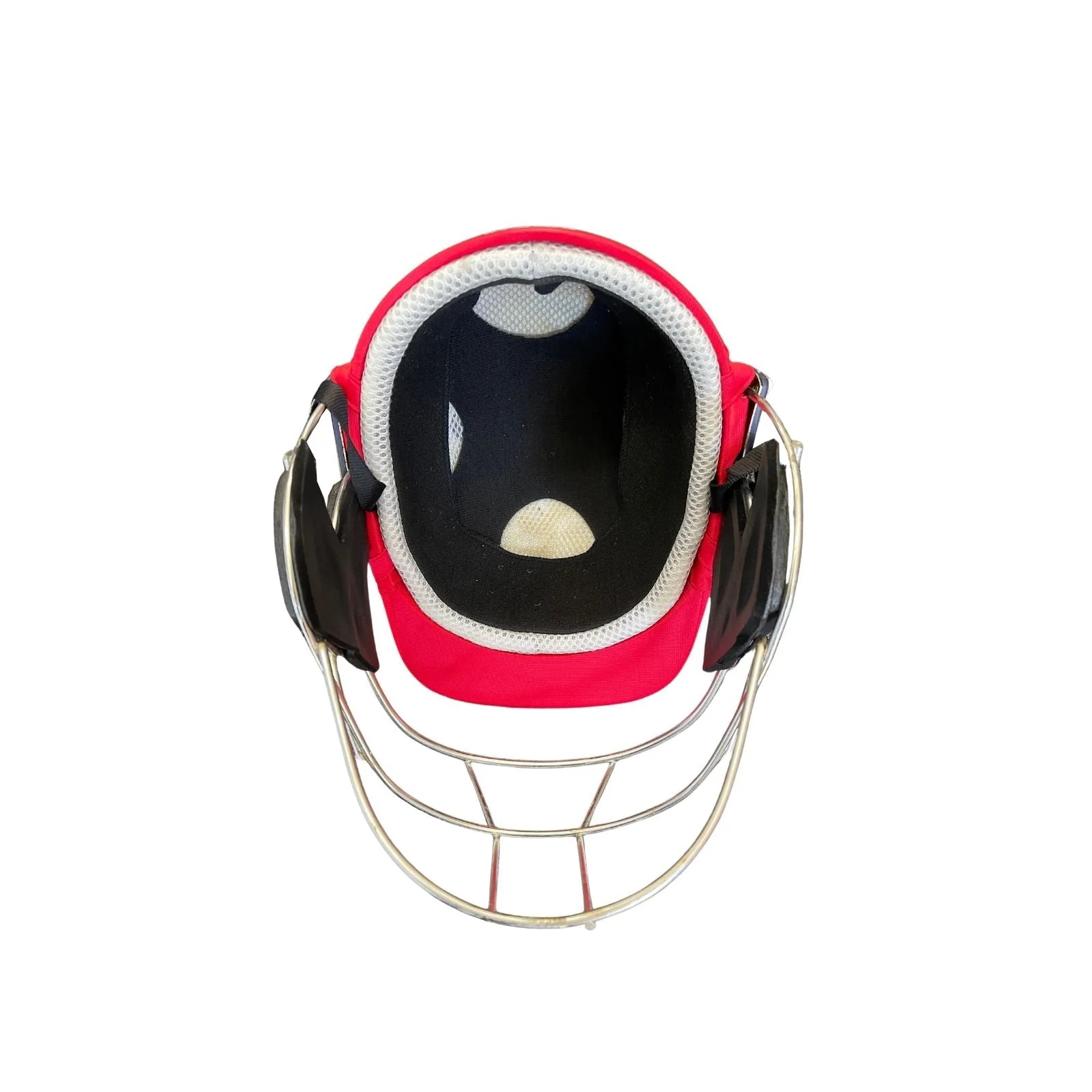 Sturdy Cheetah Red Steel Cricket Helmet - Senior - Image 3