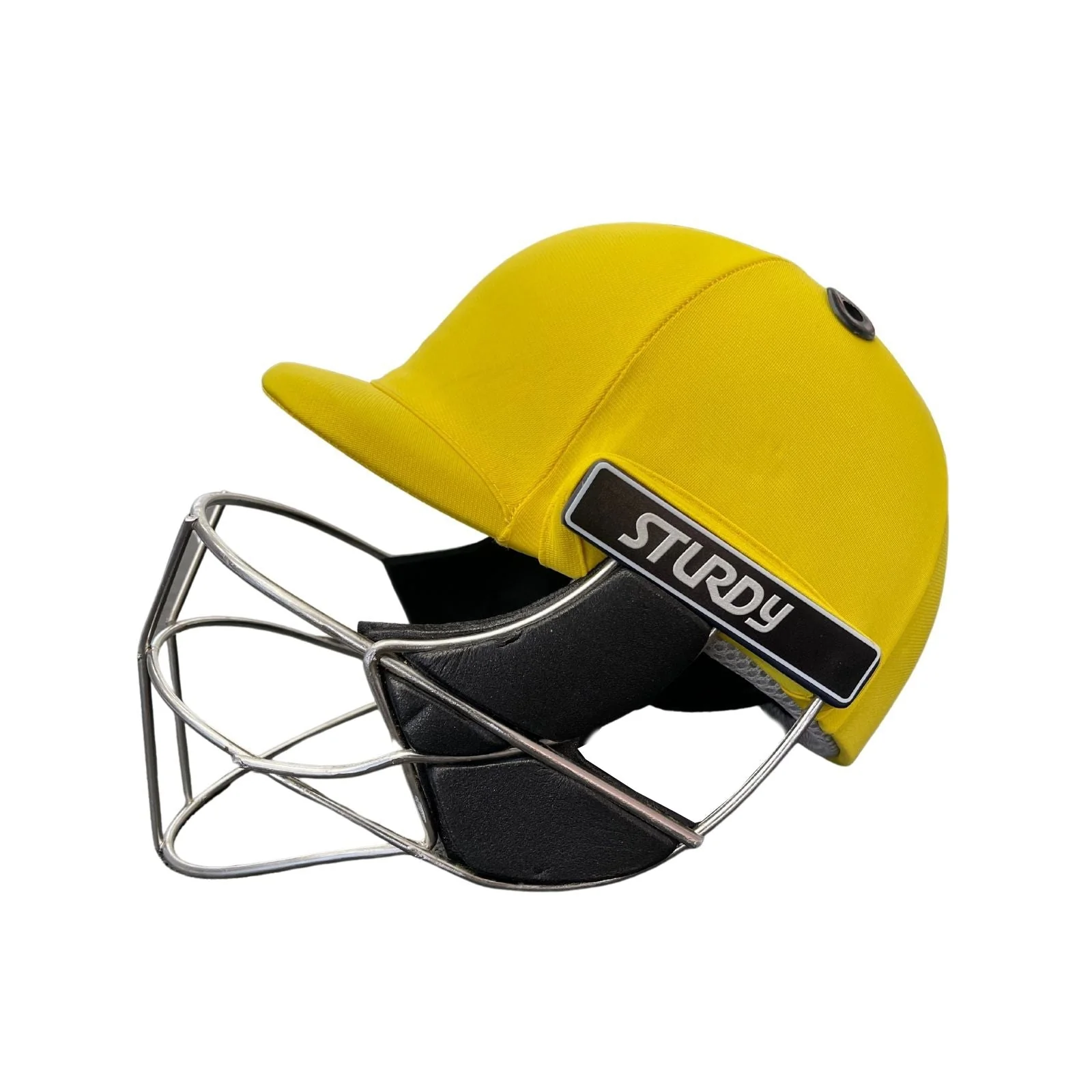 Sturdy Cheetah Yellow Steel Cricket Helmet - Youth - Image 2