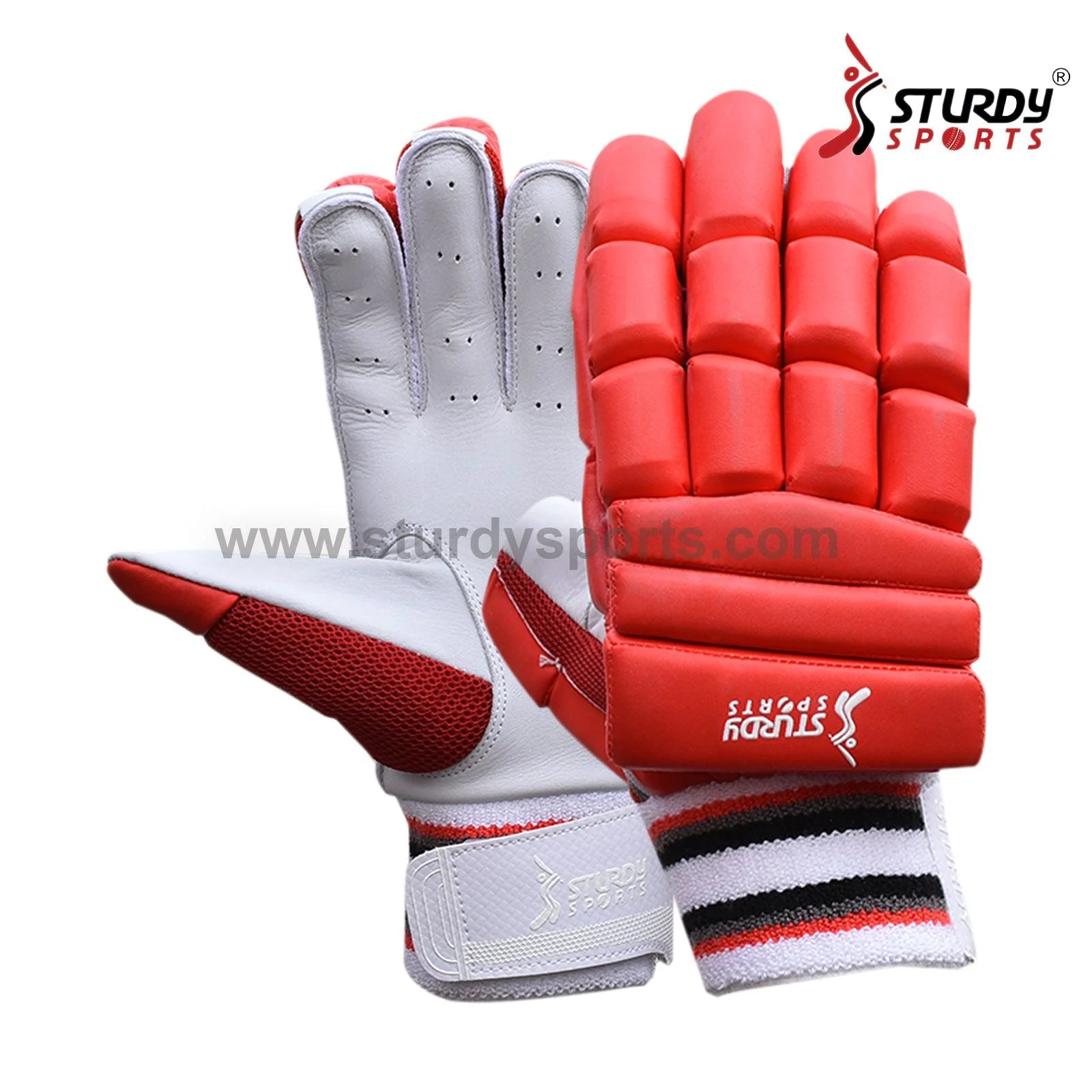 Sturdy Dragon Red Cricket Batting Gloves - Senior - Image 5